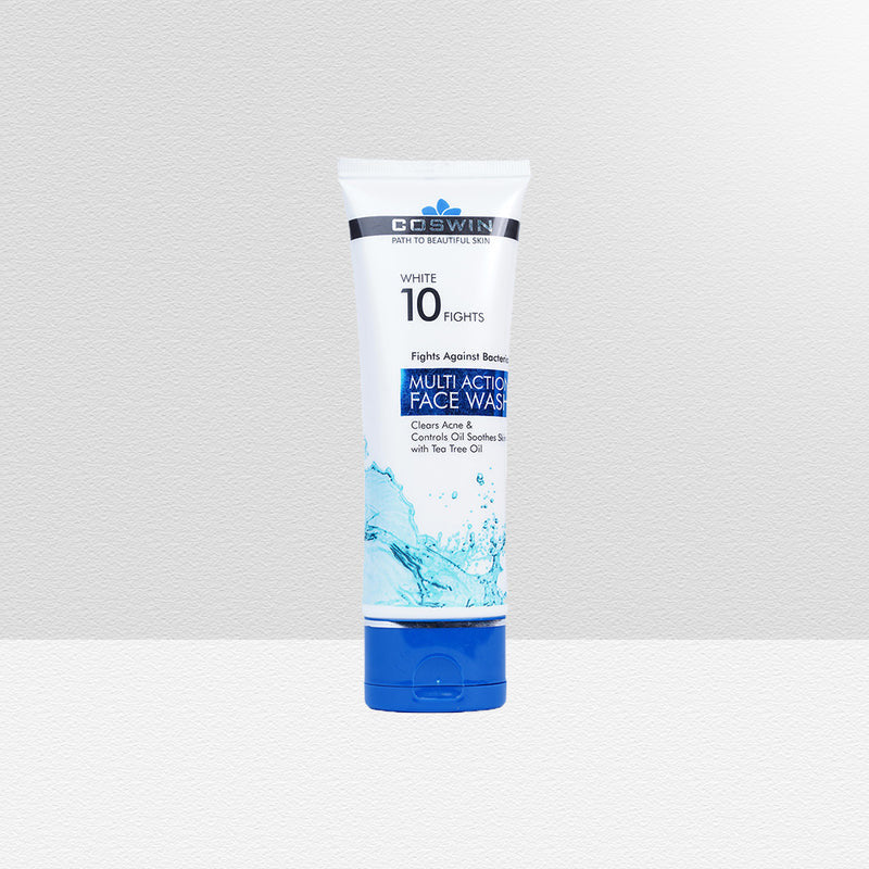 Multi action face wash